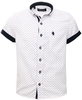 Alex & Turner White / Red / Navy Junior Pattern Shirt