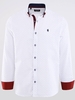 Alex & Turner White Double Collar Pattern Print Shirt