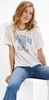 American Eagle White Printed T-Shirt