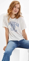 American Eagle White Printed T-Shirt