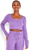 Amethyst Orchid Cropped Knitted Top