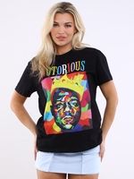 Amplified Black Notorious Big - Geo Crown Tee