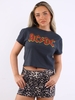 Amplified Charcoal Acdc Logo Tee