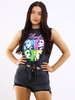 Amplified Charcoal Blondie Neon Quadrant Sleeveless Tee