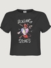 Amplified Charcoal The Rolling Stones Hackney Diamonds Crop Top