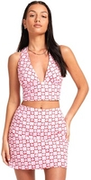 Apple Check Blush Red Pelmo Mini Skirt