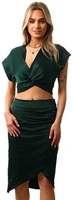 Aqua / Scarab Ruby Cropped Sleeveless Top