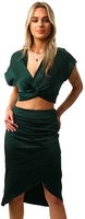 Aqua / Scarab Ruby Highwaisted Ruching Skirt