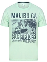 Aquamint Surf Rider Motif Cotton Jersey T-Shirt