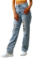 Authentic Light Blue Ripped Bassy Jeans