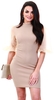 Ax Paris Mocha Puff Sleeve Bodycon Dress