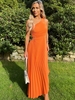 Ax Paris Orange Asymetrical One Shoulder Dress