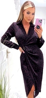 Ax Paris Plum Animal Print Midi Dress