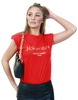 Ax Paris Red Yslove Padded Shoulder Sleeveless T-Shirt