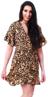 Ax Paris Stone Frill Wrap Dress