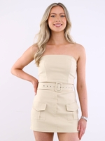 Ax Paris Stone Stretch Cotton Skort Playsuit