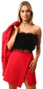 Barbados Cherry Kammas Asymmetrical Mini Skirt