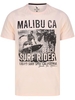 Barely Pink Surf Rider Motif Cotton Jersey T-Shirt