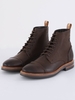 Base London Brown Dudley Tumble Toe Cap Boots