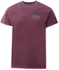 Burgundy Acid Wash Printed T-Shirt