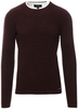 Burgundy Black Twist Dolan Crew Neck Jumper
