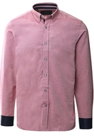 Burgundy Long Sleeve Oxford Shirt