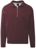 Burgundy Marl Organic Cotton Essential Logo Half Zip Sweatshirt