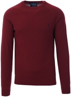 Burgundy Round Neck Knitted Sweater