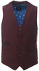 Burgundy Waistcoat With Contrast Details