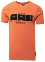 Burned Orange Raw Graphic Slim T-Shirt
