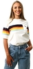 Buttercream Vintage Cali Stripe Boxy Tee