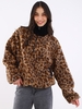 Daisy Street Animal Borg Half Zip Fleece
