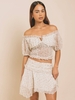 Daisy Street Cream Floral Mini Co-Ord Skirt