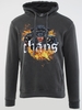 Dv8 Charcoal Acid Wash Chaos Printed Overhead Hoody
