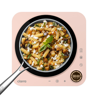 Ciarra Donut Portable Single Induction Hob 2000W with 4H Timer 13 Amp Plug Sakura Candy