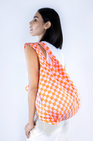Checkerboard Pink & Orange Medium