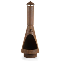Corten Steel Outdoor Garden Chiminea
