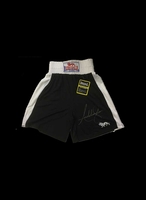 Anthony Joshua signed boxing trunks - Framed + £95.00