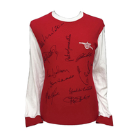 Arsenal 1971 official retro shirt signed by 10 Double winners