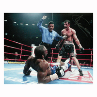 Joe Calzaghe signed 16x20 photo vs Jeff Lacy