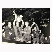 Manchester United 1968 European Cup Final photo signed by 7