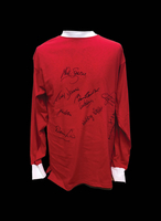 Manchester United 1968 Home shirt signed by 10. - Unframed + £0.00