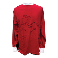 Manchester United 1968 Home shirt signed by 10.