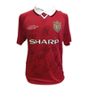 Manchester United multi Signed 1999 Champions League Final shirt.