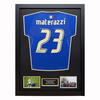 Marco Materazzi framed & signed Italy shirt