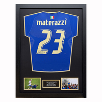 Marco Materazzi framed & signed Italy shirt