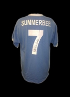 Mike Summerbee signed Manchester City number 7 shirt. - Framed + £95.00