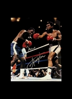 Muhammad Ali & Joe Frazier dual signed 16x20 photo - Unframed + £0.00