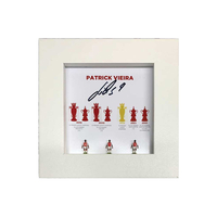Patrick Vieira signed hand painted Arsenal Subbuteo style display