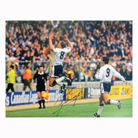Paul "Gazza" Gascoigne signed 1991 FA Cup Semi-Final photo.